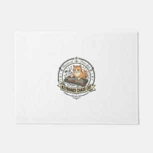Keyboard Chaos Cat Keyboard Chaos Cat Vintage Vect Doormat