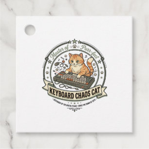 Keyboard Chaos Cat Keyboard Chaos Cat Vintage Vect Favour Tags
