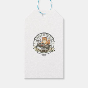 Keyboard Chaos Cat Keyboard Chaos Cat Vintage Vect Gift Tags