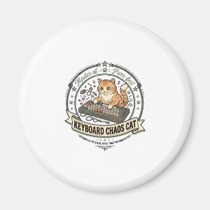 Keyboard Chaos Cat Keyboard Chaos Cat Vintage Vect Magnet