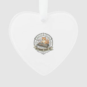 Keyboard Chaos Cat Keyboard Chaos Cat Vintage Vect Ornament