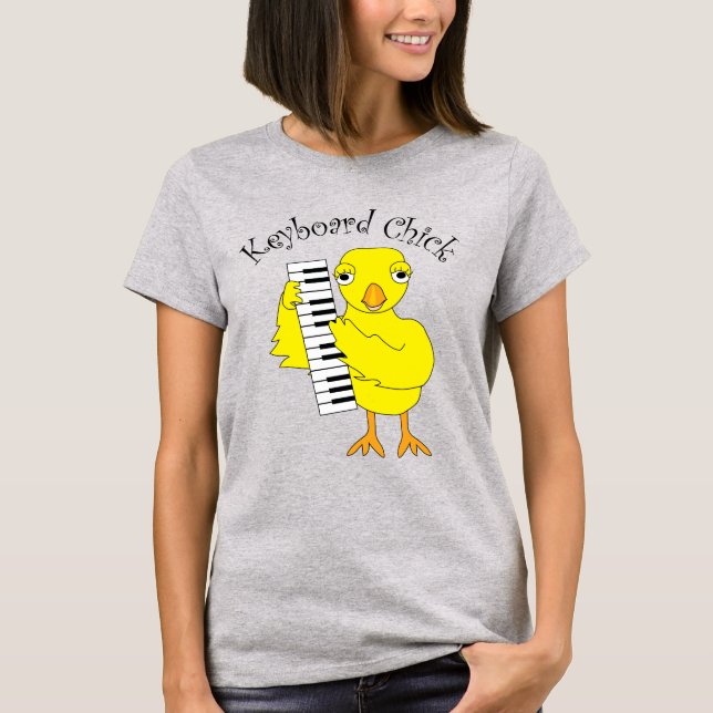 Keyboard Chick Text T-Shirt (Front)