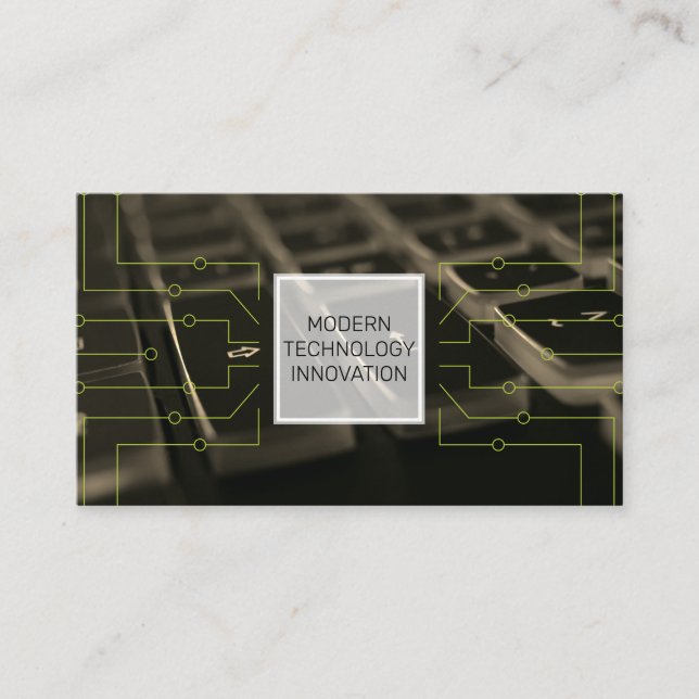 Keyboard | Coder | Programmer | Software Developer Business Card (Front)