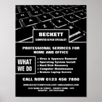 Keyboard, Computer Repair Specialist Advertising