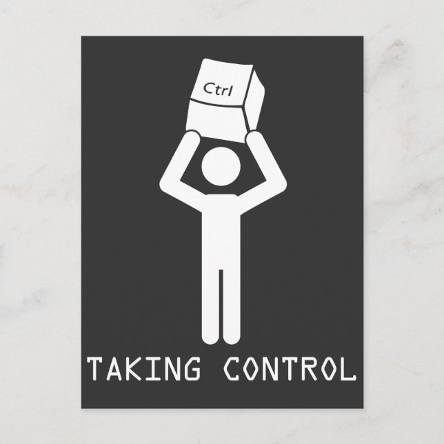 Keyboard Control Programmer Computer Science Nerd Postcard (Front)