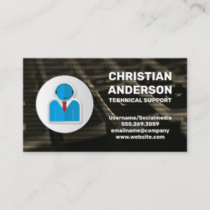 Keyboard   Customer Support Business Card