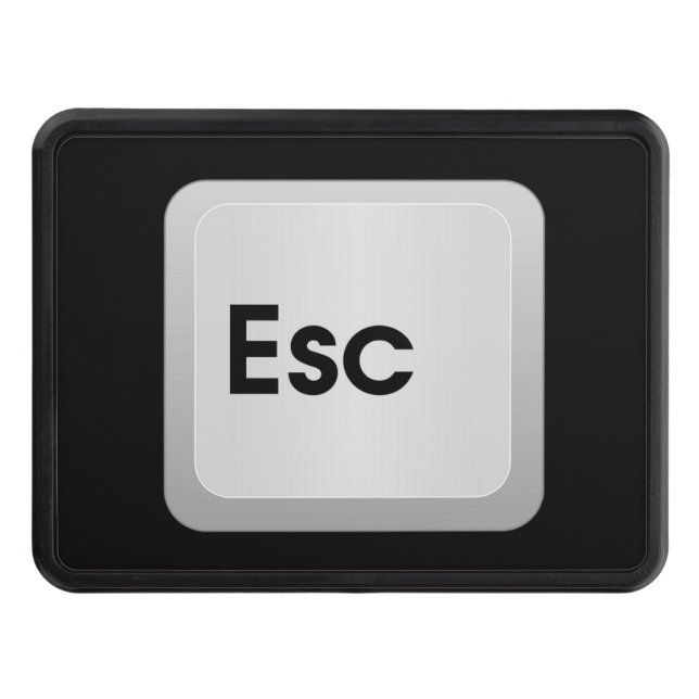 Keyboard Escape Key Trailer Hitch Cover (Front)