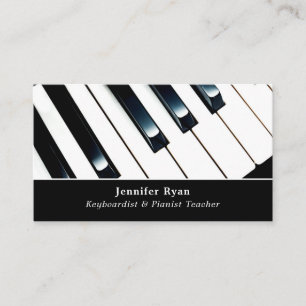 Keyboard Keys, Professional Keyboardist, Pianist Business Card