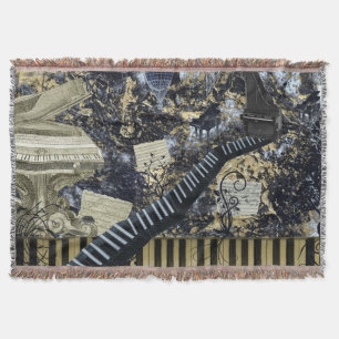 Keyboard Landscape Throw Blanket