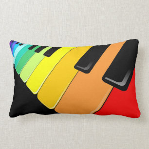 Keyboard Music Party Colours Lumbar Pillow