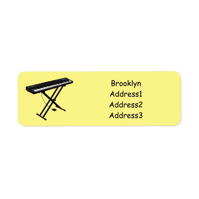 Keyboard piano cartoon illustration (Front)
