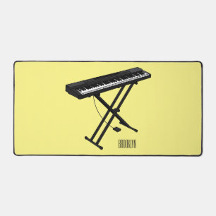 Keyboard piano cartoon illustration desk mat