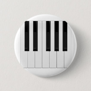 Keyboard / Piano Keys: 2 Inch Round Button