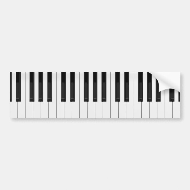 Keyboard / Piano Keys Bumper Sticker (Front)