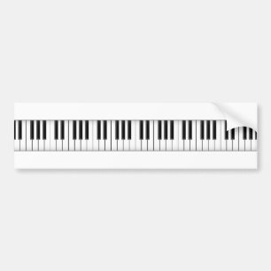 Keyboard / Piano Keys: Bumper Sticker