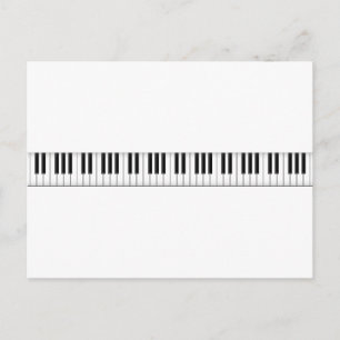 Keyboard / Piano Keys: Postcard