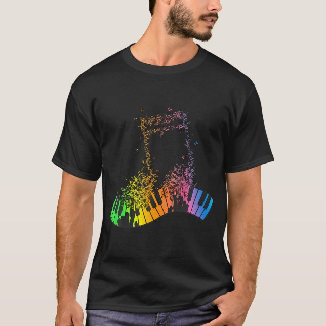 Keyboard Piano Player Funny Musician Keyboardist T-Shirt (Front)