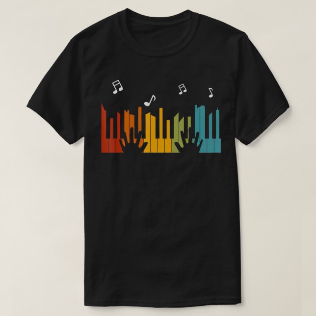 Keyboard Piano Player Gift Piano  T-Shirt (Design Front)