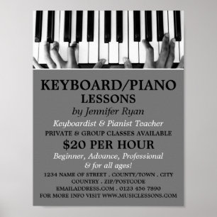 Keyboard Player, Keyboard, Piano Lessons Poster