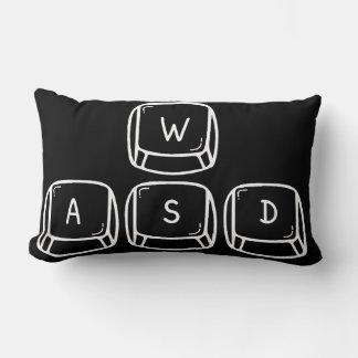 Keyboard W S A D Gaming Lumbar Pillow
