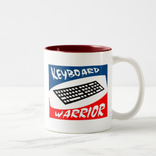 keyboard warrior Two-Tone coffee mug