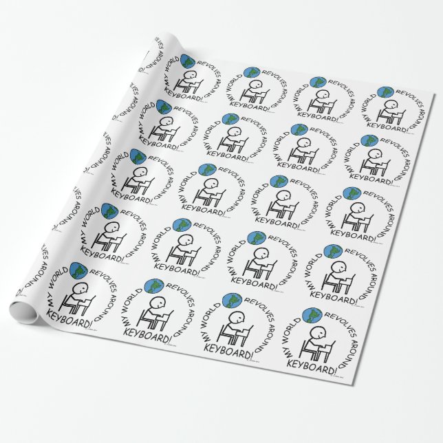 Keyboard - World Revolves Around Wrapping Paper (Unrolled)