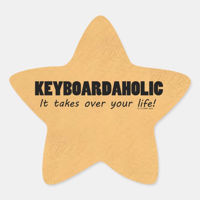 Keyboardaholic Life Star Sticker (Front)
