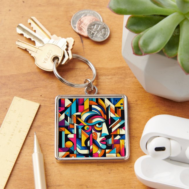 Keychain - abstract painting (Desk)