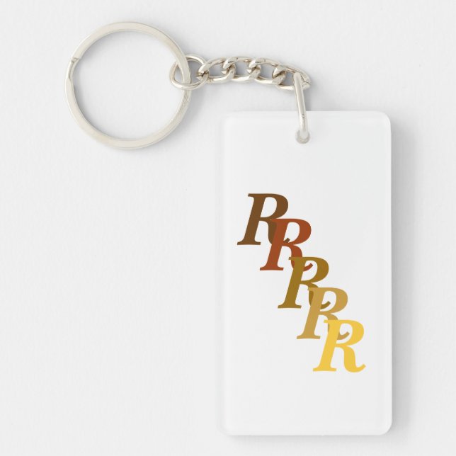 Keychain (acrylic) - Monogram with Surname (Front)