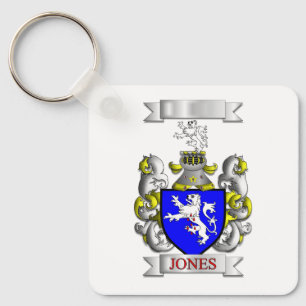 Keychain Aluminium Jones Family Surname Shield