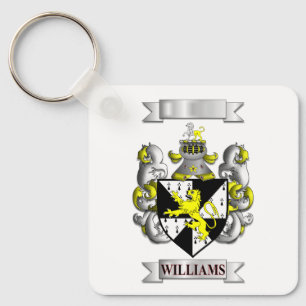 Keychain Aluminium Williams Family Surname+ Shield