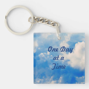 Keychain-Azure With White Clouds Keychain