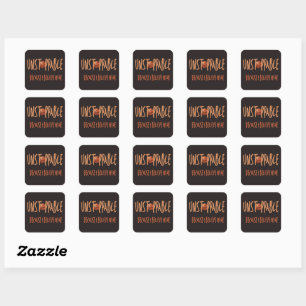 Keychain Basketball "Unstoppable" Keycahin Square Sticker