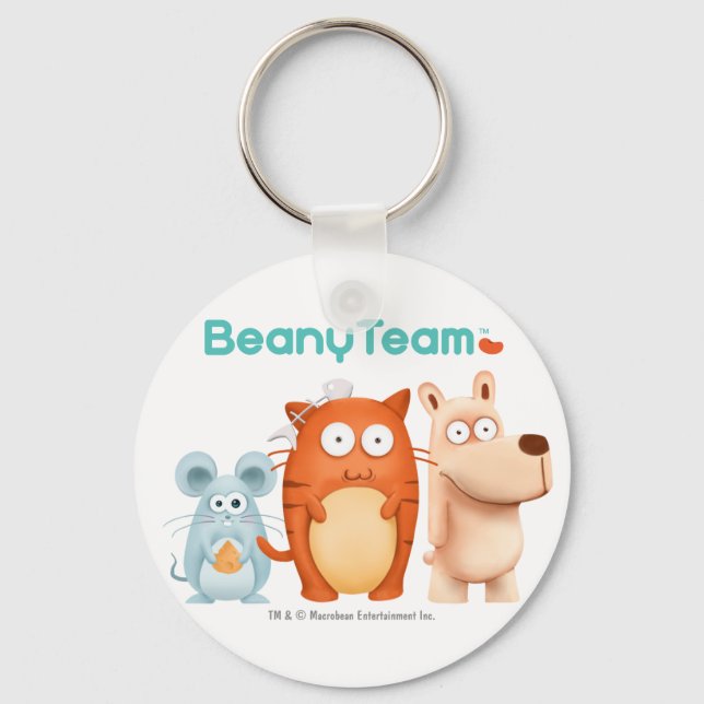Keychain: BeanyTeam™ - Cat & Mouse & Dog Keychain (Front)