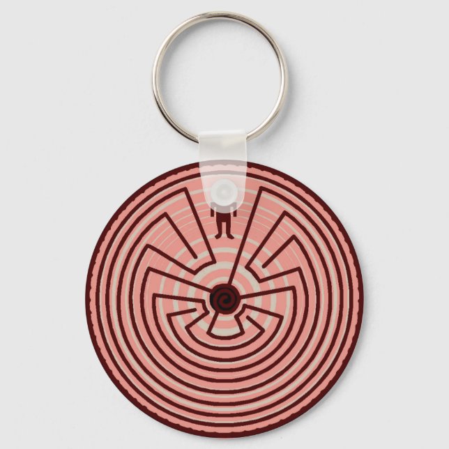 Keychain ~Being WithIn A Circular Labyrinth Maze (Front)