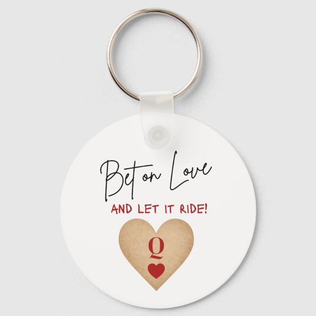 Keychain - Bet on Love, Casino Bachelorette (Front)