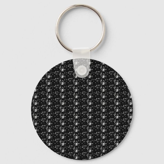 Keychain Black Glitter (Front)