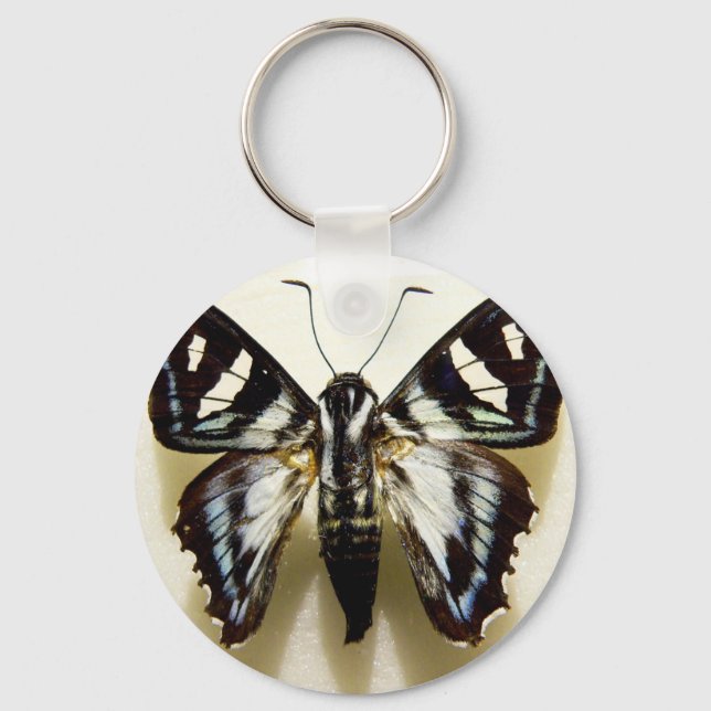 Keychain, Black/White Moth Keychain (Front)