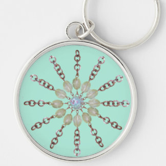 Keychain - Copper Chain and Beads