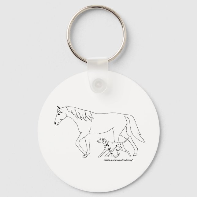Keychain -- Dalmatian & Horse (Front)