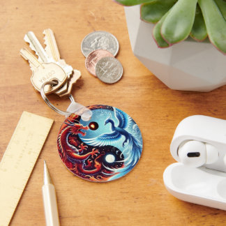 Keychain - Dance of the Dragon and Phoenix