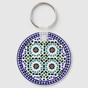 Keychain designed with Moroccan zellige art