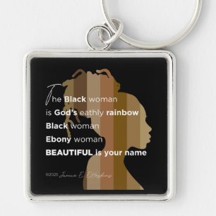 Keychain "Ebony Woman Beautiful is your name"