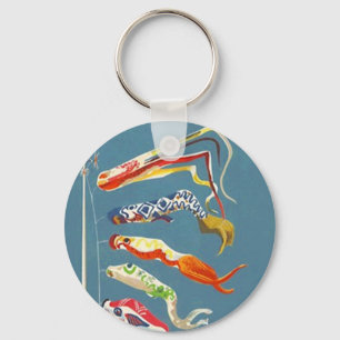 KEYCHAIN FESTIVE KOINOBORI FISH CARP STREAMERS
