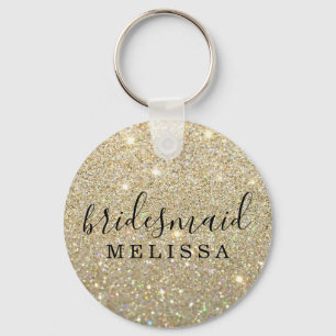 Keychain Glitter Bridesmaid - Gold