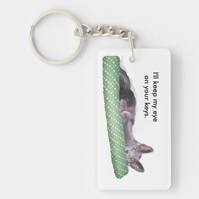 Keychain - Grey Kitten (Front)