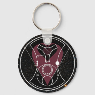 Keychain: Hello, Sweetie!  Hearts and Stars Keychain