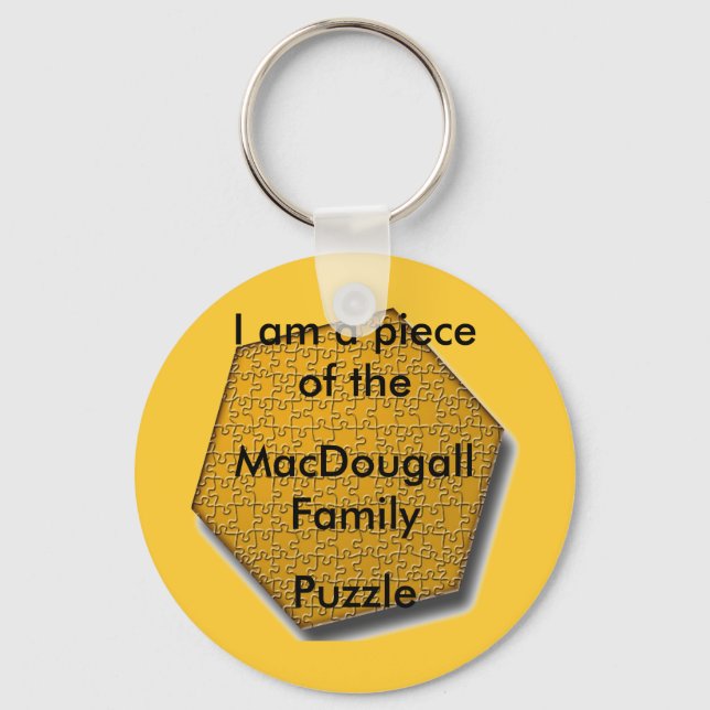 Keychain - I am a piece of the ___ Family puzzle (Front)