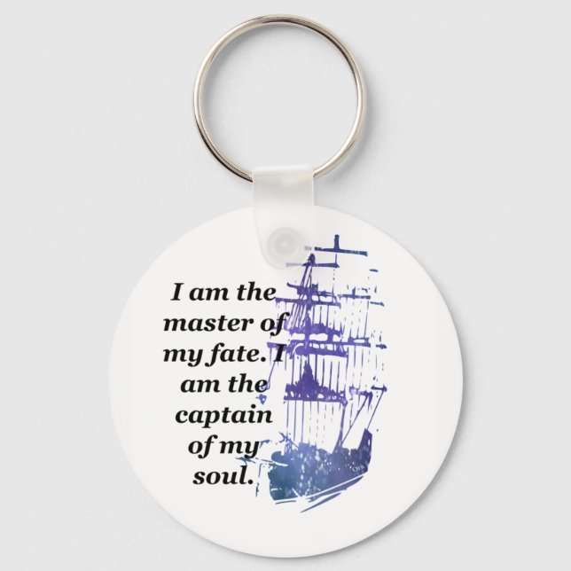 Keychain I am the master of my fate (Front)