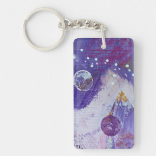 Keychain in Moon Mountain Design